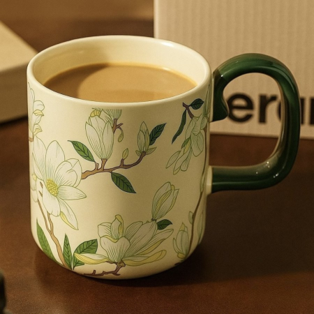 ورد أبيض مع أغصان بنية